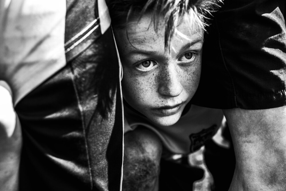 Berend in de scrum bij rugby, Amersfoort, 2014